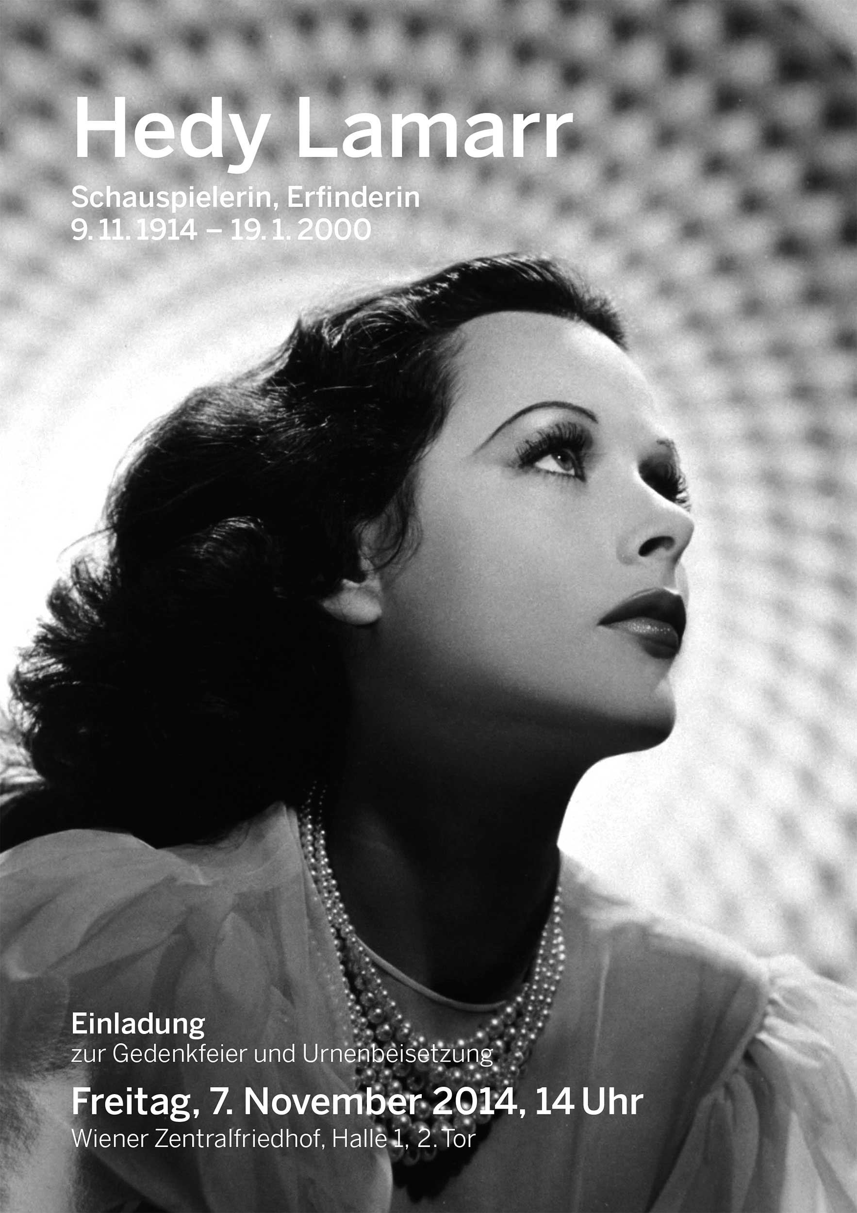 Urnenbeisetzung Hedy Lamarr · Branding Agentur Wien