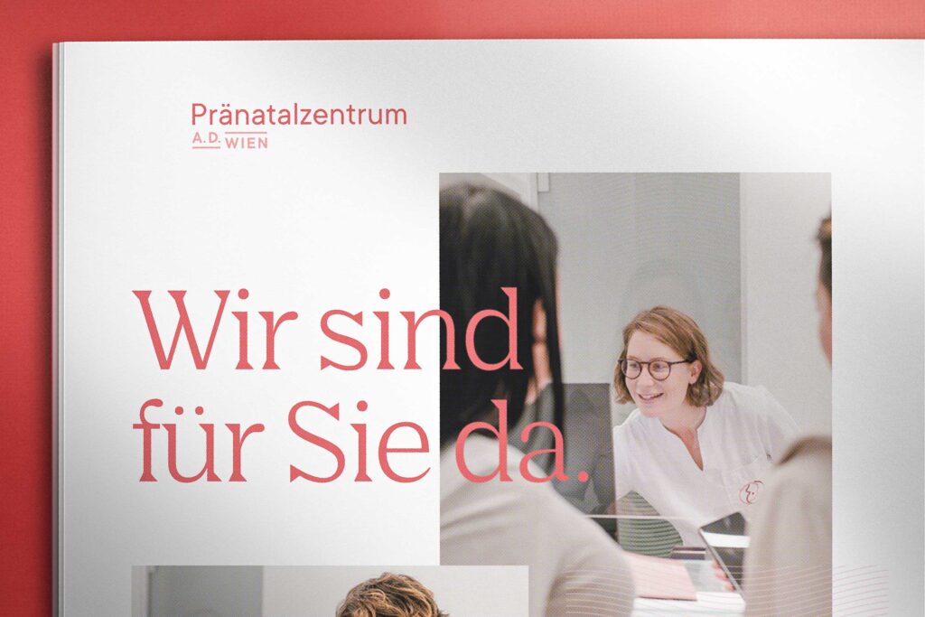 Folder Pränatalzentrum Wien · Branding Agentur Wien
