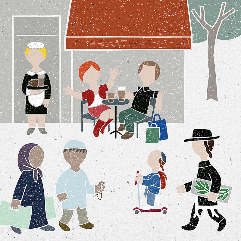 Illustration Wiener Gesundheitsförderung · Branding Agentur Wien