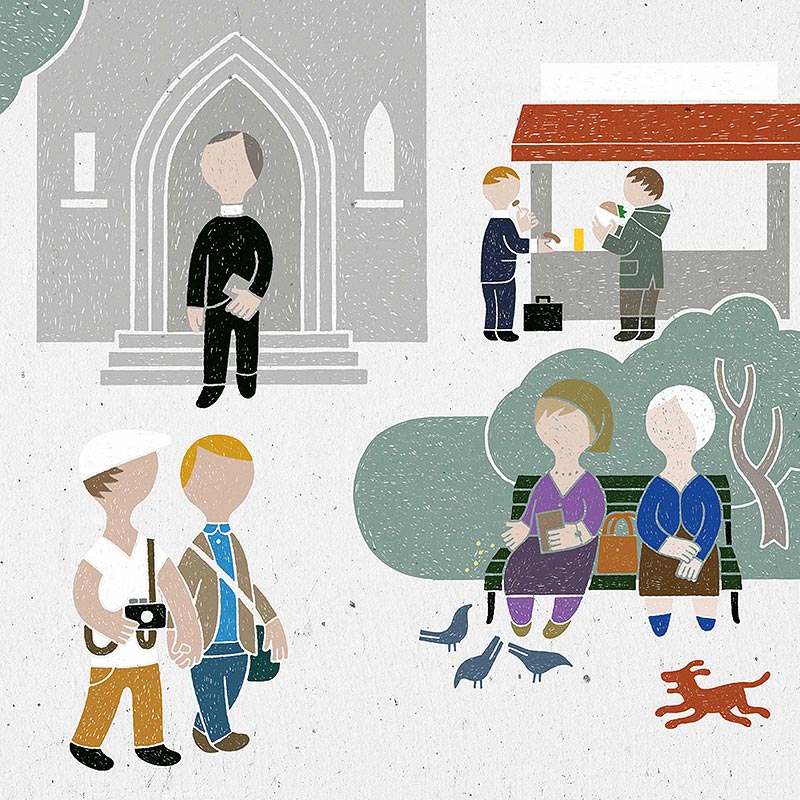 Illustration Wiener Gesundheitsförderung · Branding Agentur Wien