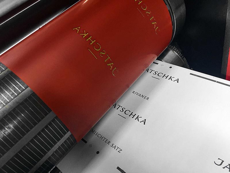 Printdesign Weingut Jatschka · Branding Agentur Wien